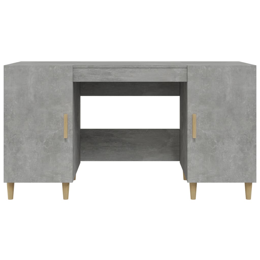 vidaXL Birou, gri beton, 140x50x75 cm, lemn compozit