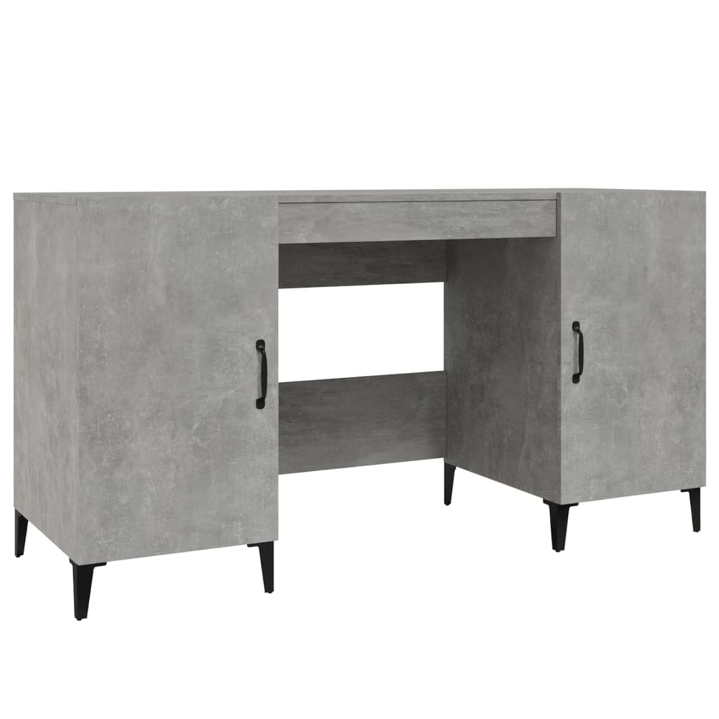 vidaXL Birou, gri beton, 140x50x75 cm, lemn compozit