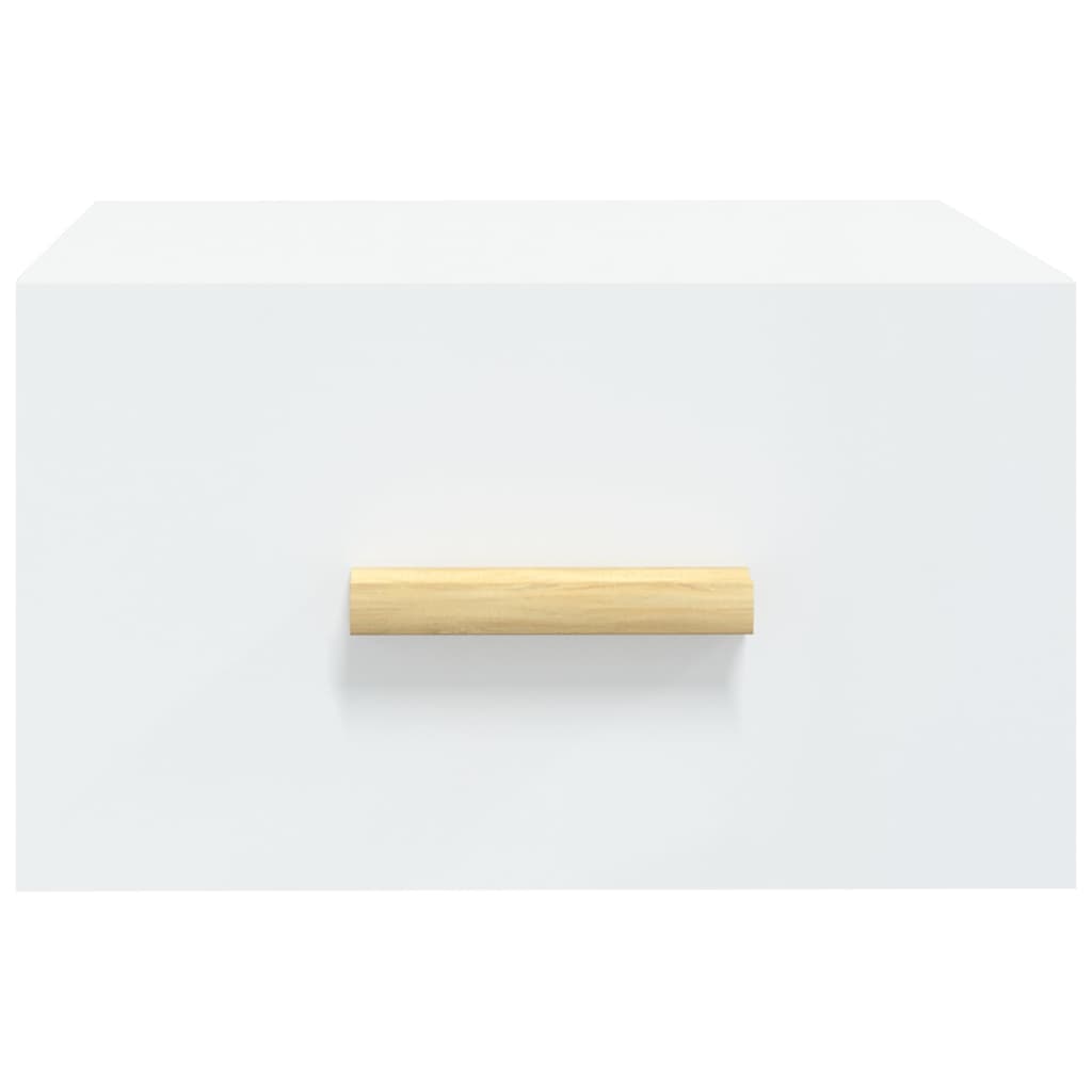 vidaXL Noptiere de perete, 2 buc., alb, 35x35x20 cm
