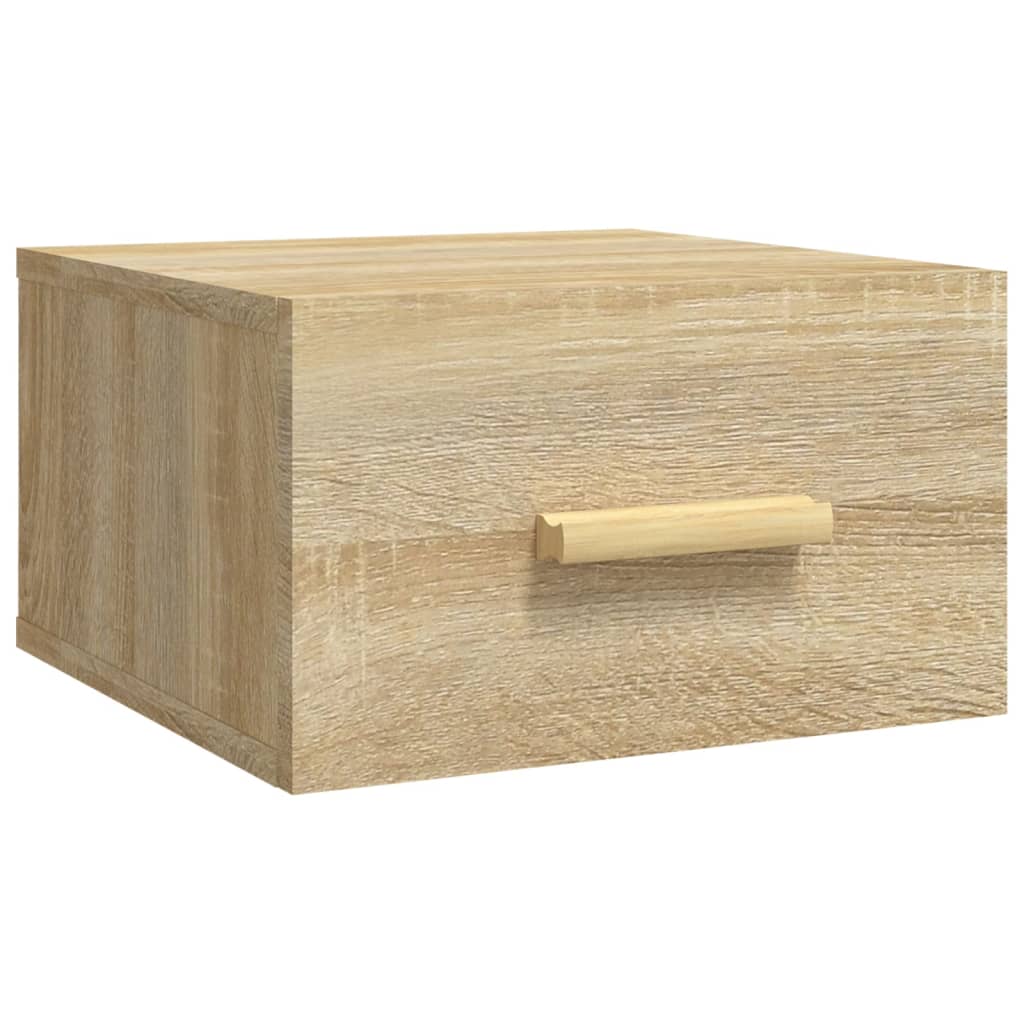 vidaXL Noptiere de perete, 2 buc., stejar sonoma, 35x35x20 cm