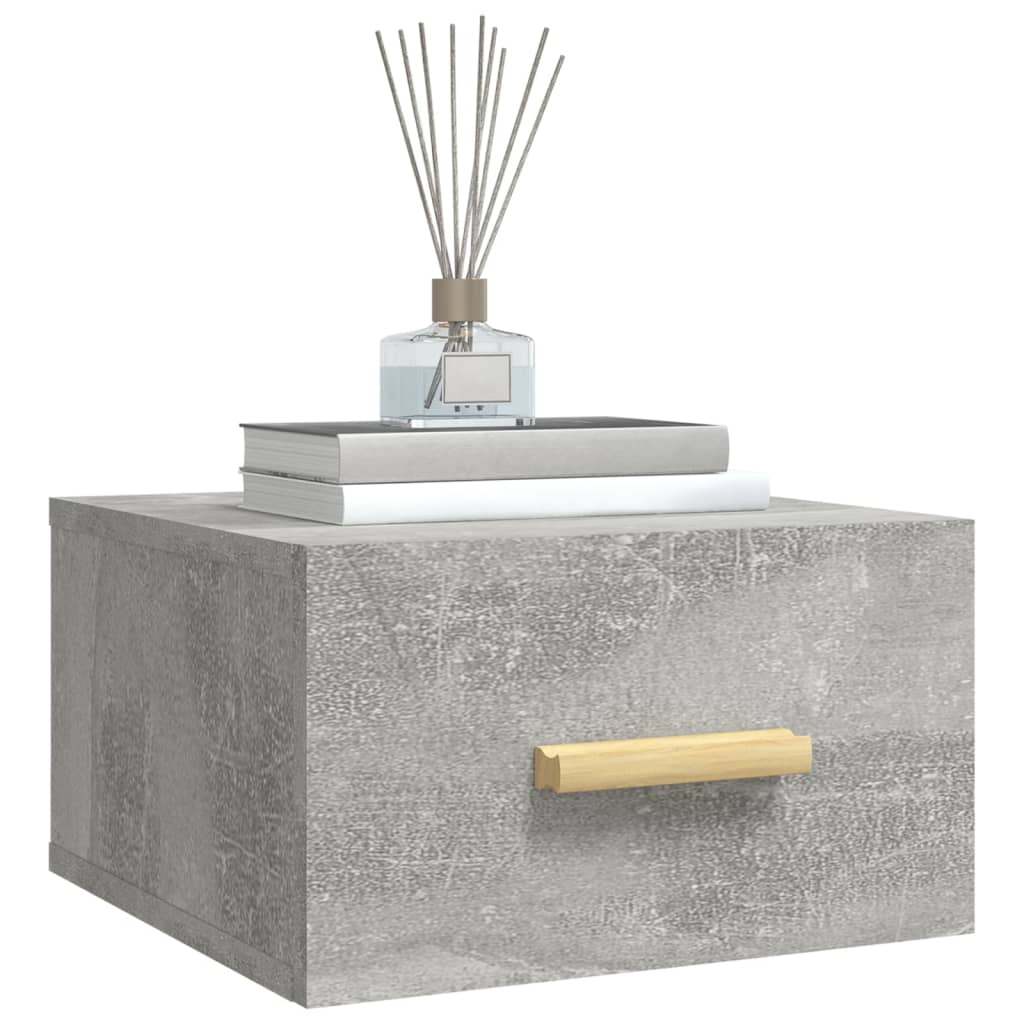 vidaXL Noptieră de perete, gri beton, 35x35x20 cm vidaXL Noptieră de perete, gri beton, 35x35x20 cm