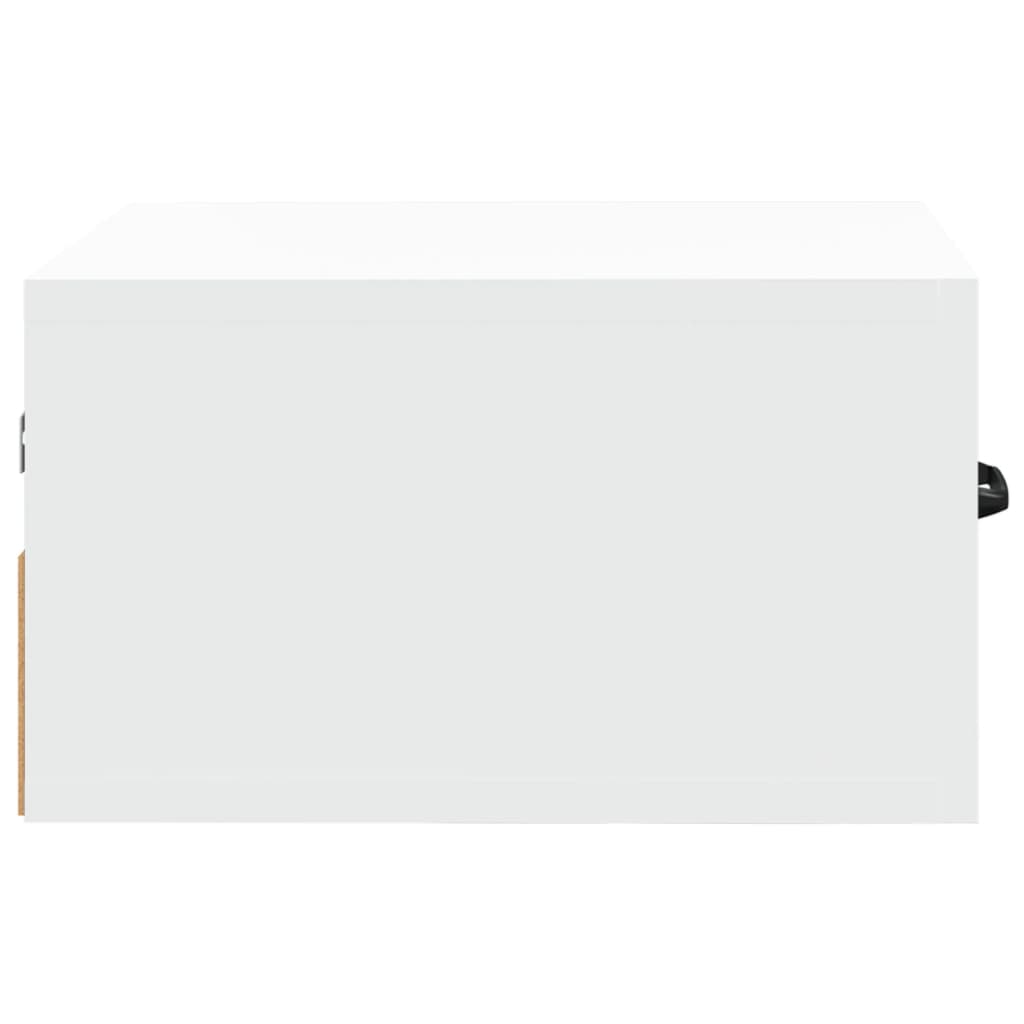 vidaXL Noptieră de perete, alb, 35x35x20 cm
