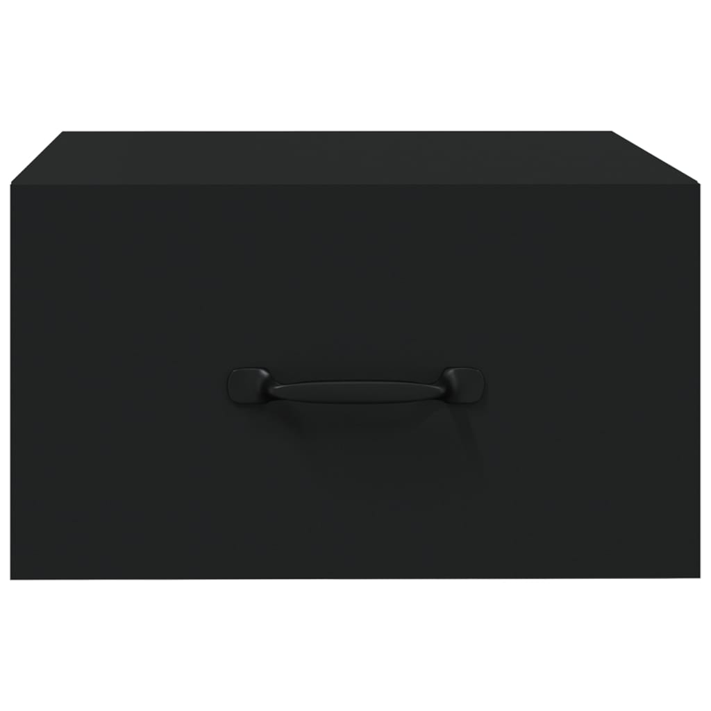 vidaXL Noptiere de perete, 2 buc., negru, 35x35x20 cm