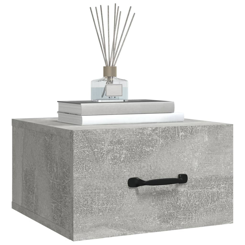 vidaXL Noptieră de perete, gri beton, 35x35x20 cm vidaXL Noptieră de perete, gri beton, 35x35x20 cm