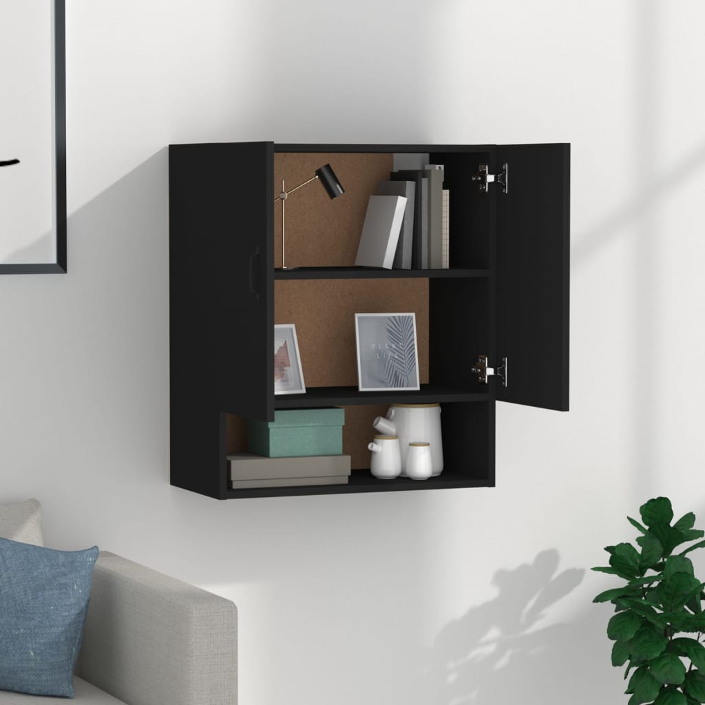 vidaXL Dulap de perete, negru, 60x31x70 cm, lemn prelucrat