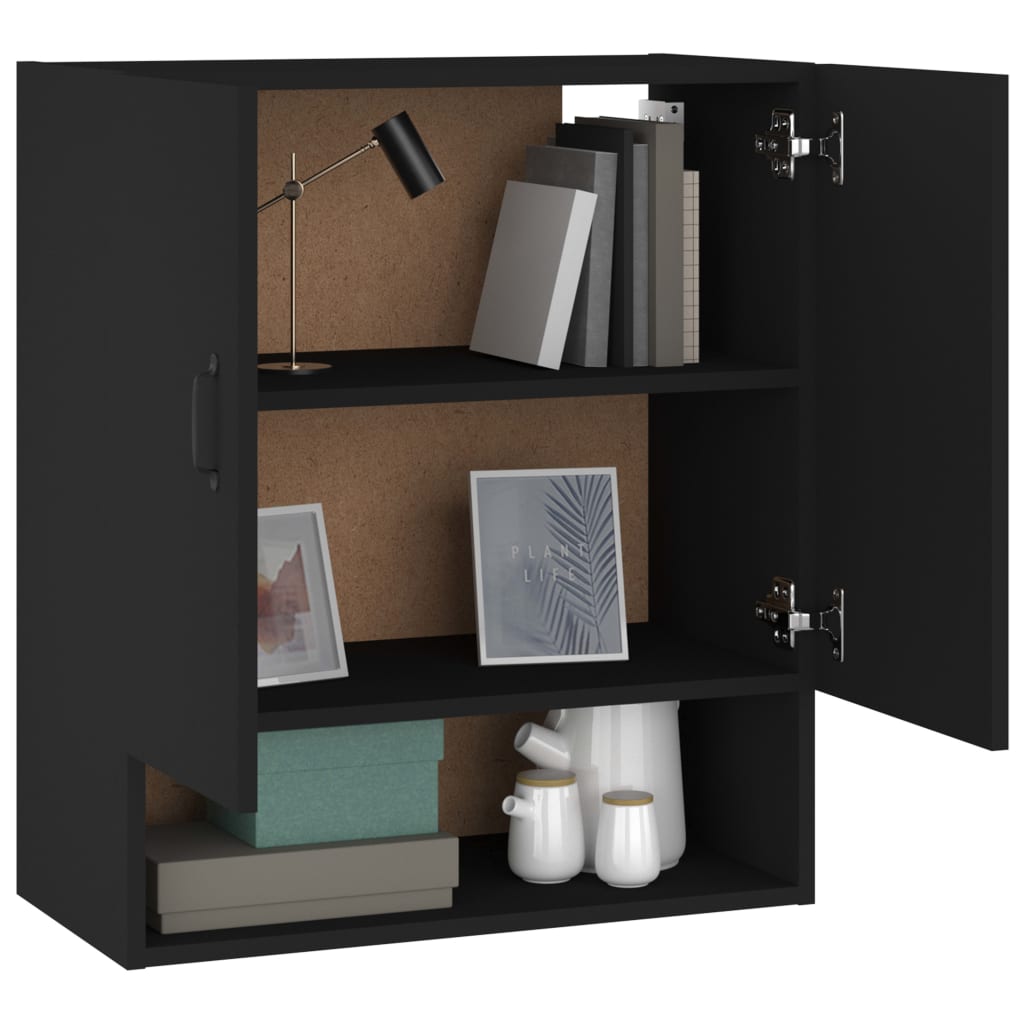 vidaXL Dulap de perete, negru, 60x31x70 cm, lemn prelucrat