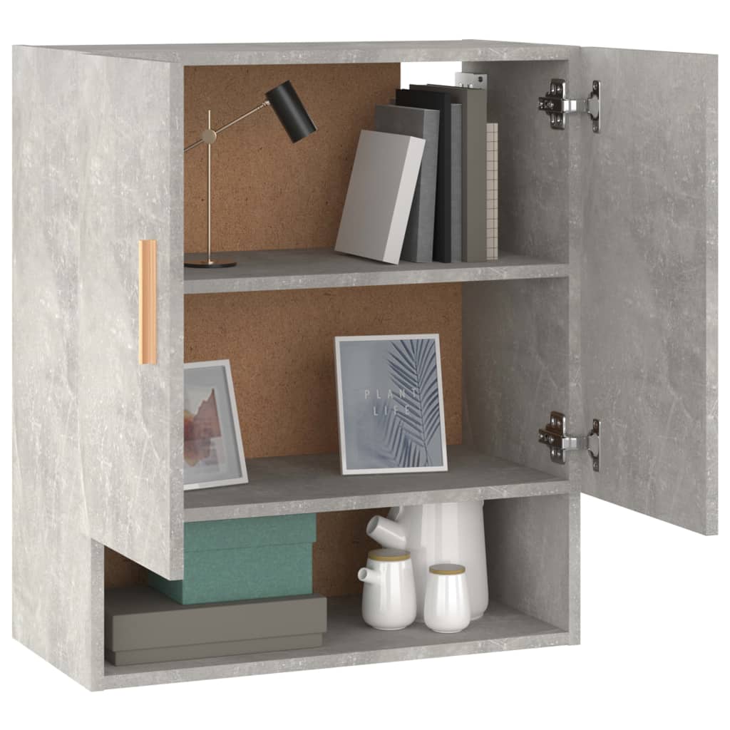 vidaXL Dulap de perete, gri beton, 60x31x70 cm, lemn prelucrat