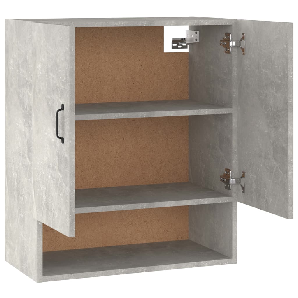 vidaXL Dulap de perete, gri beton, 60x31x70 cm, lemn prelucrat