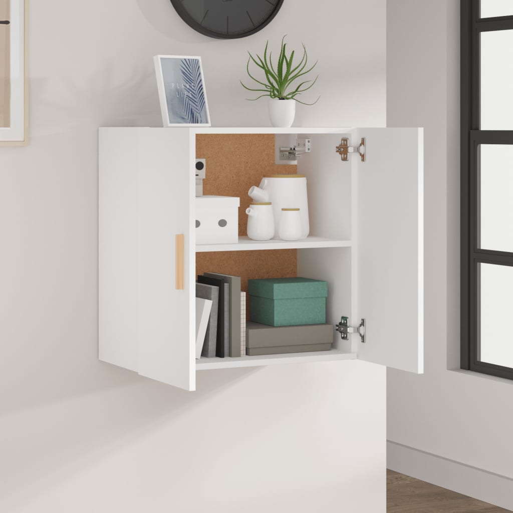 vidaXL Dulap de perete, alb, 60x30x60 cm, lemn prelucrat