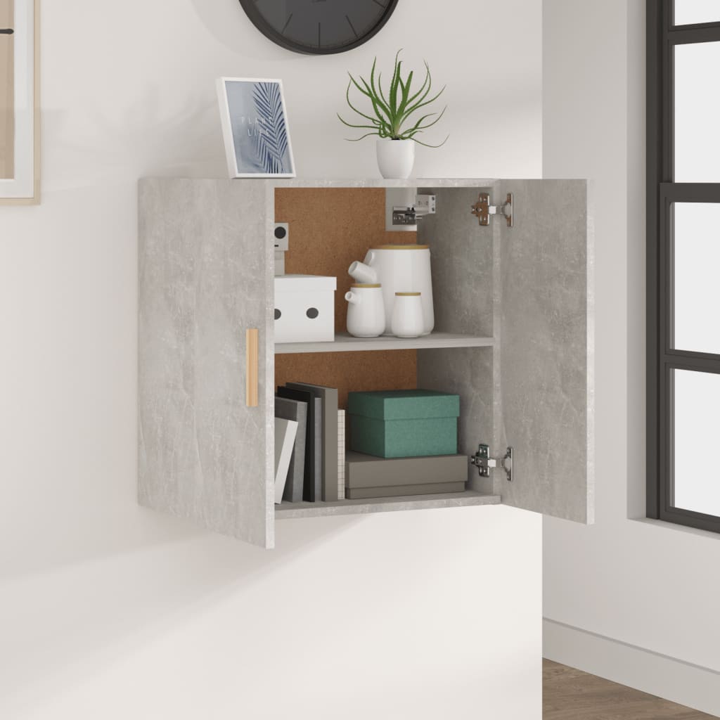 vidaXL Dulap de perete, gri beton, 60x30x60 cm, lemn prelucrat