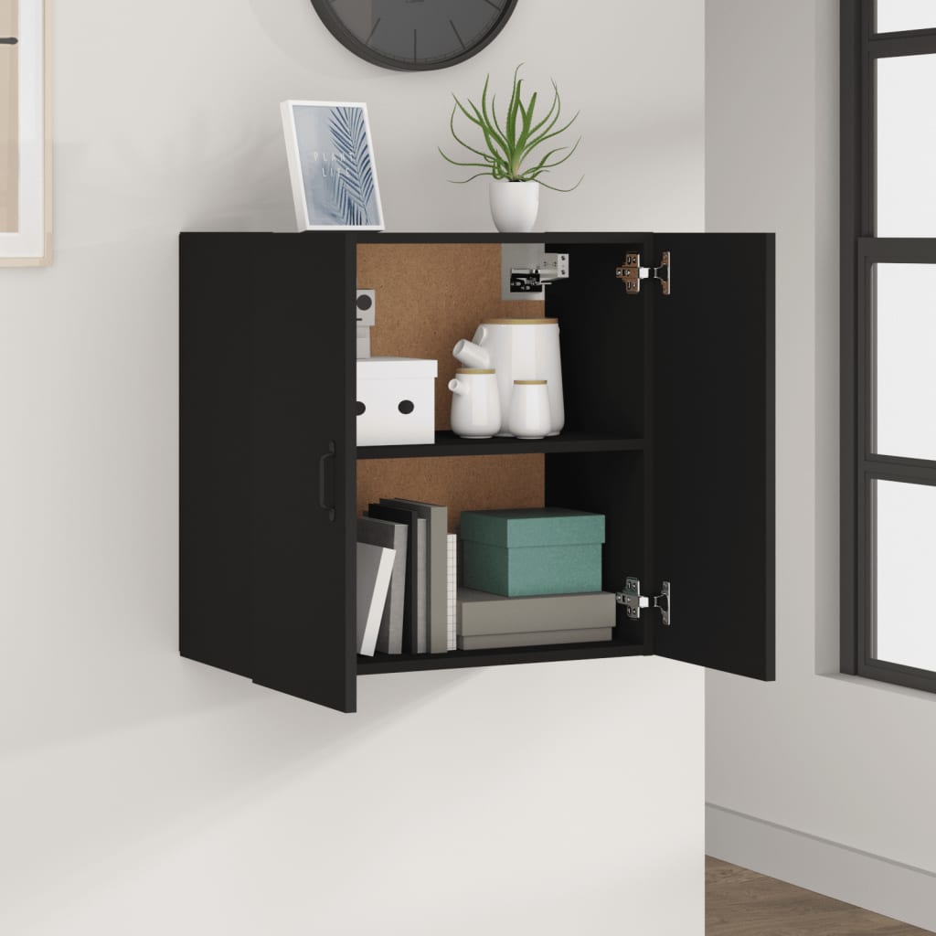 vidaXL Dulap de perete, negru, 60x31x60 cm, lemn prelucrat