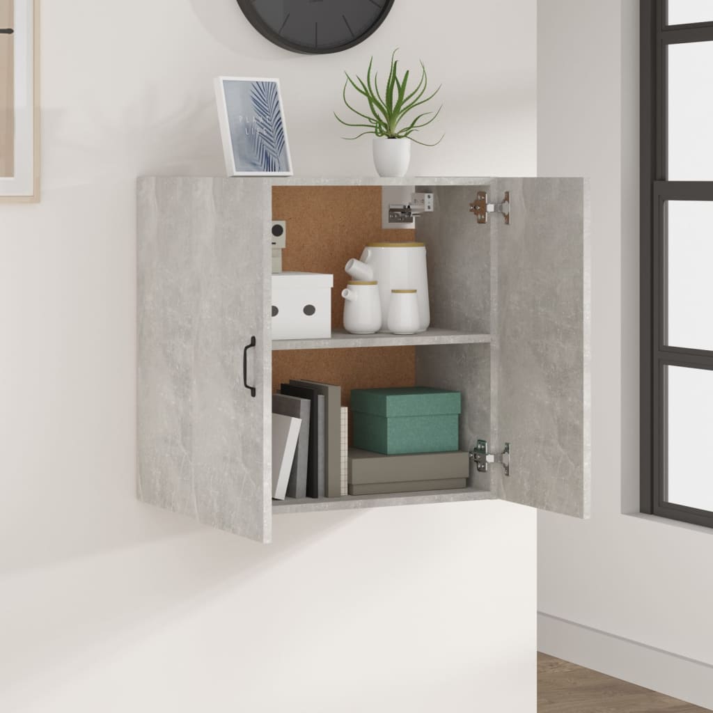 vidaXL Dulap de perete, gri beton, 60x31x60 cm, lemn prelucrat