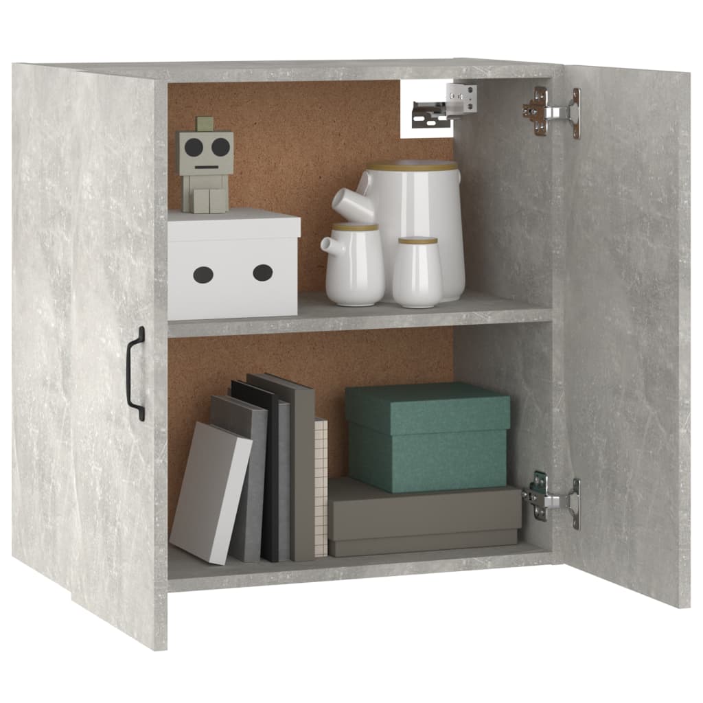 vidaXL Dulap de perete, gri beton, 60x31x60 cm, lemn prelucrat