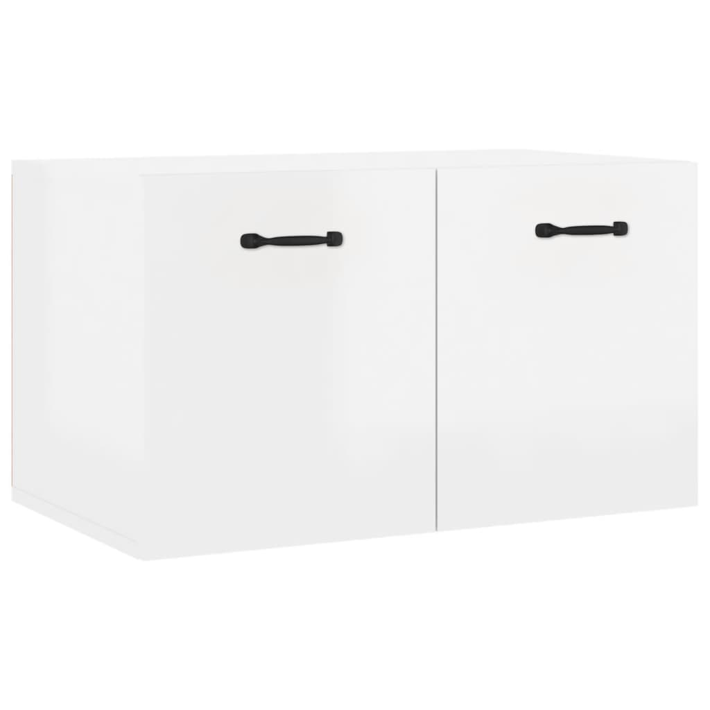 vidaXL Dulap de perete, alb extralucios, 60x36,5x35 cm, lemn compozit vidaXL Dulap de perete, alb extralucios, 60x36,5x35 cm, lemn compozit