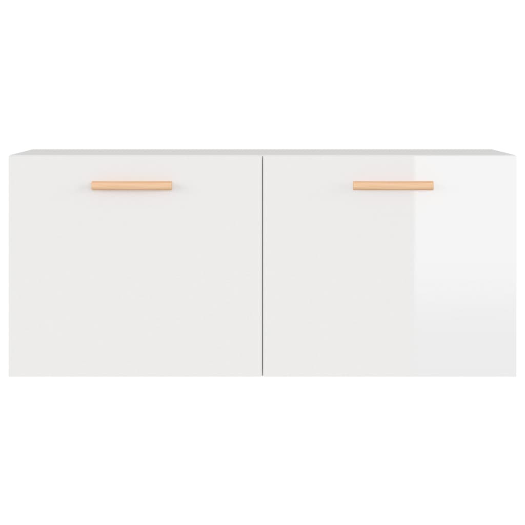 vidaXL Dulap de perete, alb extralucios, 80x35x36,5 cm, lemn compozit