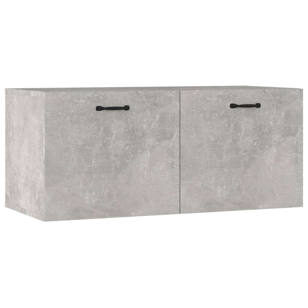 vidaXL Dulap de perete, gri beton, 80x36,5x35 cm, lemn compozit vidaXL Dulap de perete, gri beton, 80x36,5x35 cm, lemn compozit