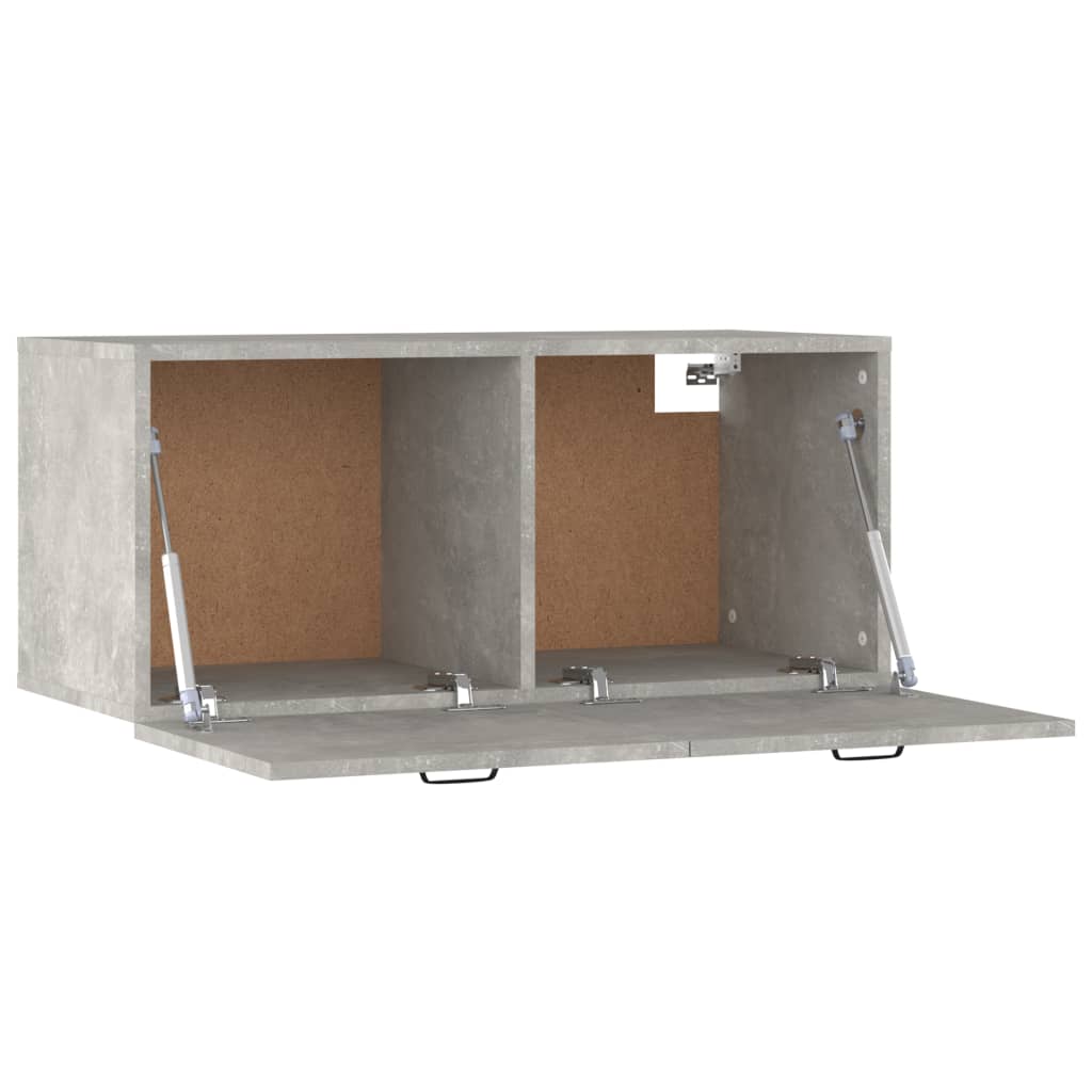vidaXL Dulap de perete, gri beton, 80x36,5x35 cm, lemn compozit vidaXL Dulap de perete, gri beton, 80x36,5x35 cm, lemn compozit