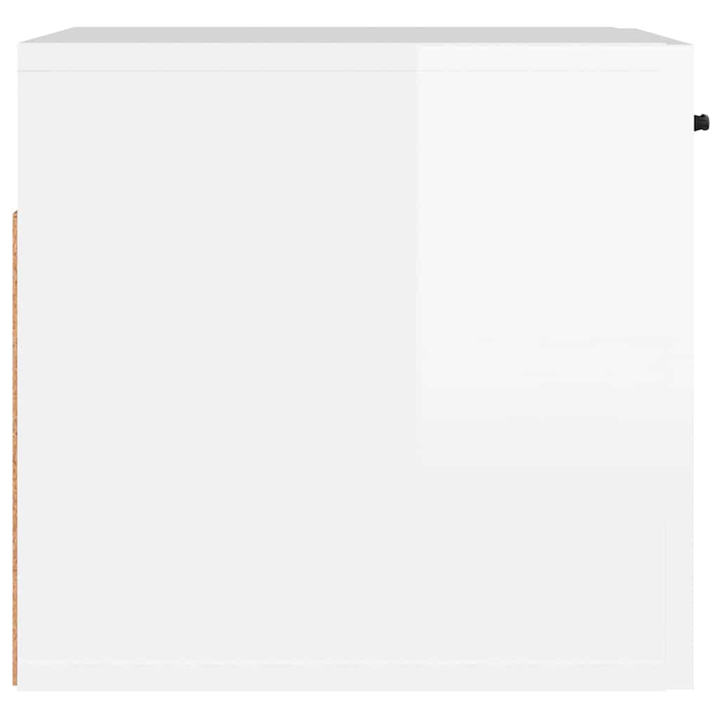 vidaXL Dulap de perete, alb extralucios, 80x36,5x35 cm, lemn compozit vidaXL Dulap de perete, alb extralucios, 80x36,5x35 cm, lemn compozit
