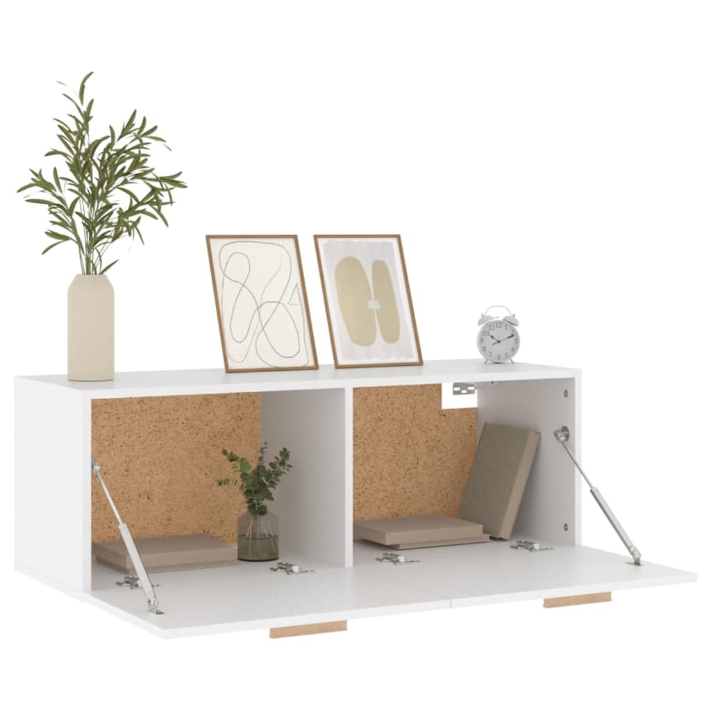 vidaXL Dulap de perete, alb, 100x36,5x35 cm, lemn prelucrat vidaXL Dulap de perete, alb, 100x36,5x35 cm, lemn prelucrat