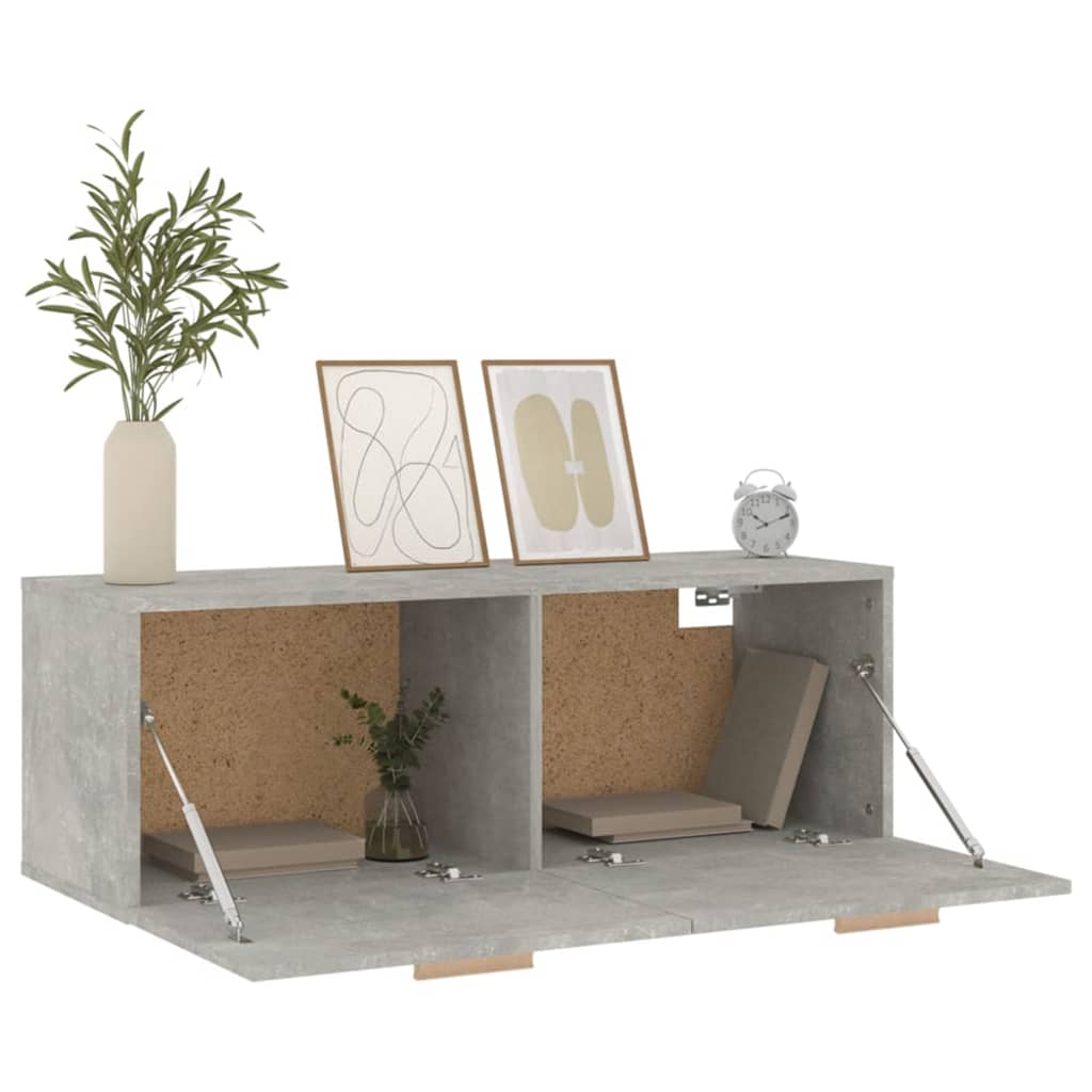 vidaXL Dulap de perete, gri beton, 100x36,5x35 cm, lemn prelucrat