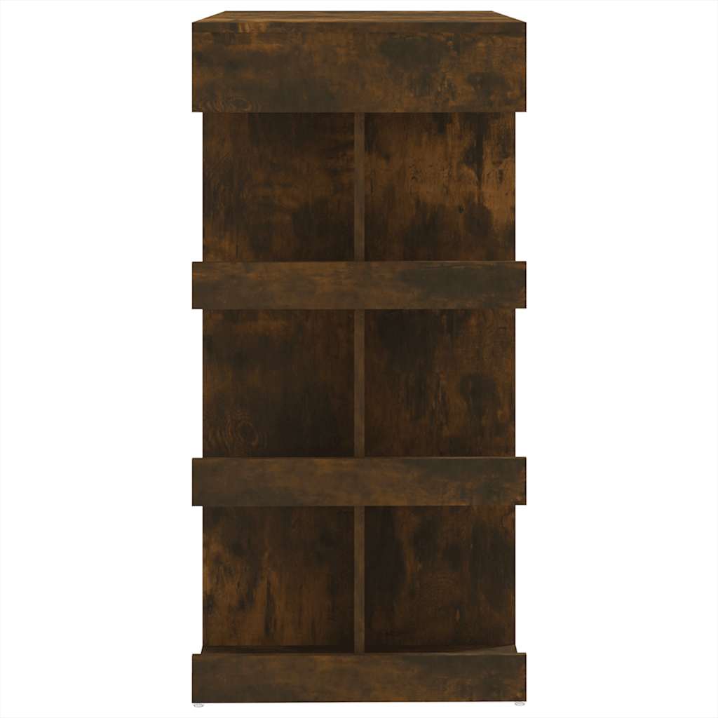 vidaXL Masă de bar cu raft depozitare stejar afumat 100x50x101,5cm PAL