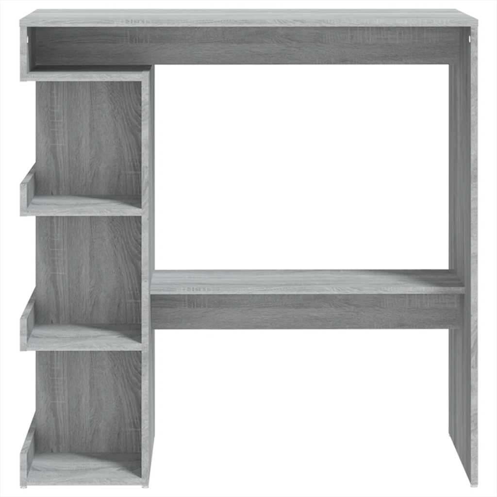 vidaXL Masă bar cu raft de depozitare stejar sonoma gri 100x50x101,5cm vidaXL Masă bar cu raft de depozitare stejar sonoma gri 100x50x101,5cm