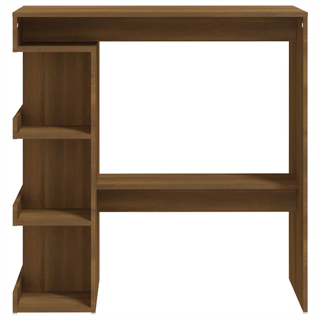 vidaXL Masă de bar cu raft depozitare stejar maro 100x50x101,5 cm PAL