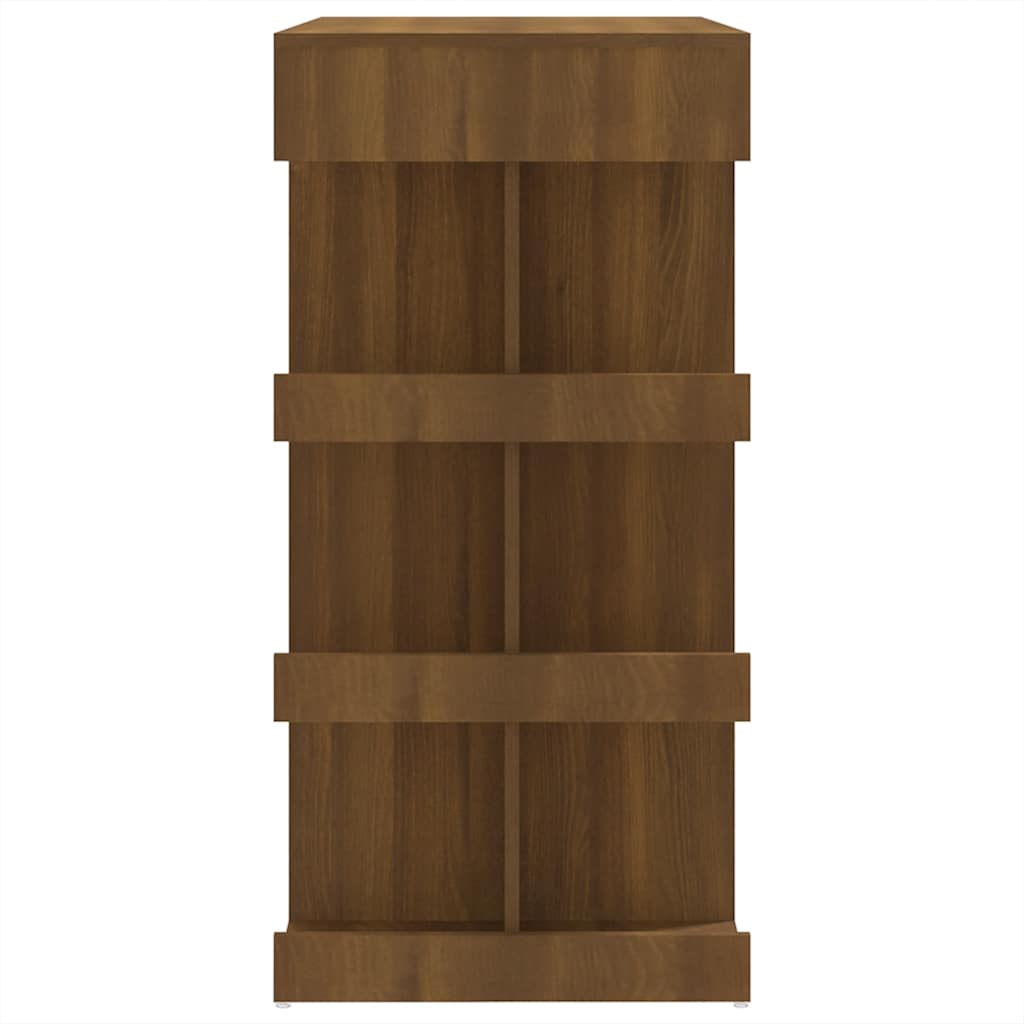 vidaXL Masă de bar cu raft depozitare stejar maro 100x50x101,5 cm PAL