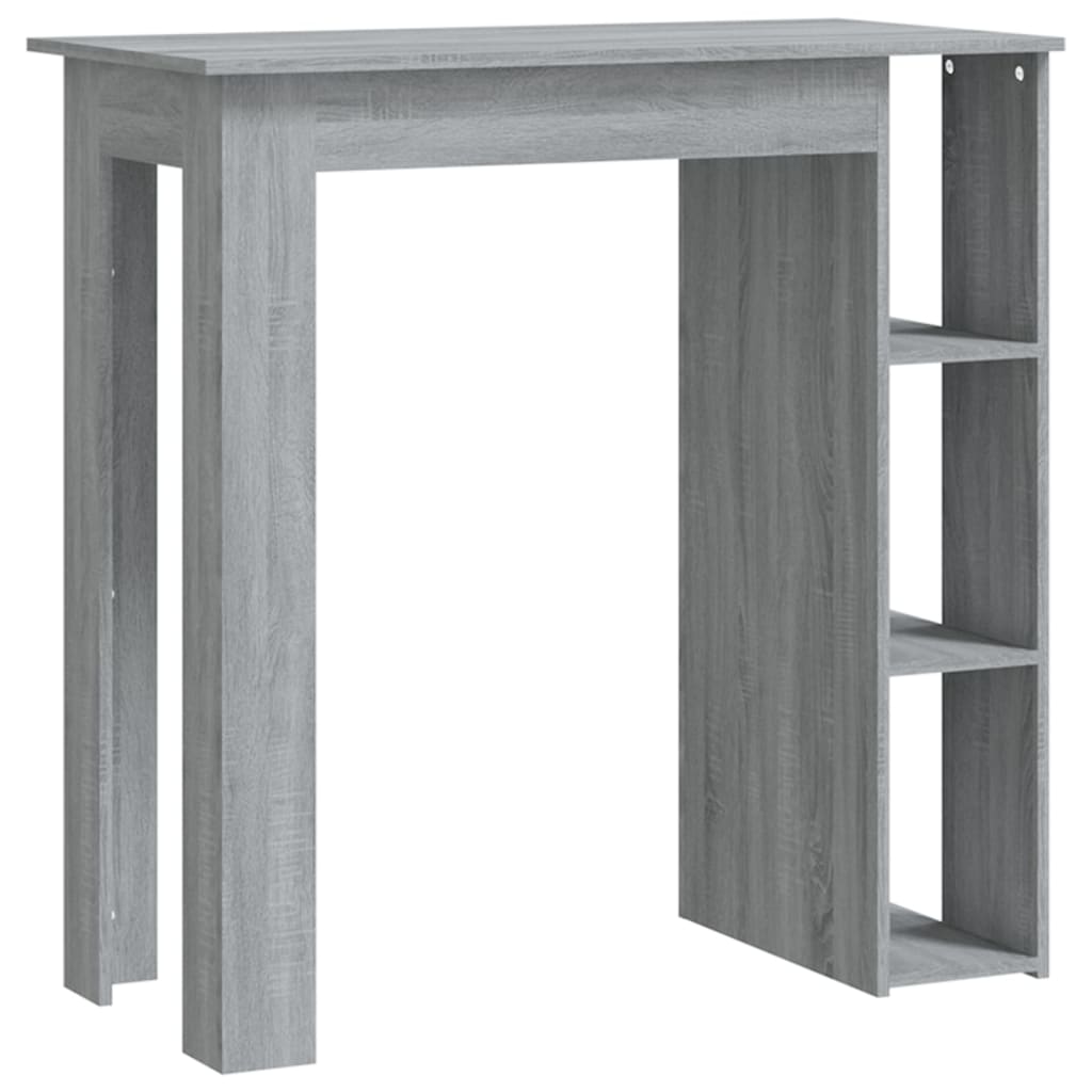 vidaXL Masă de bar cu raft, stejar Sonoma gri, 102x50x103,5 cm, PAL