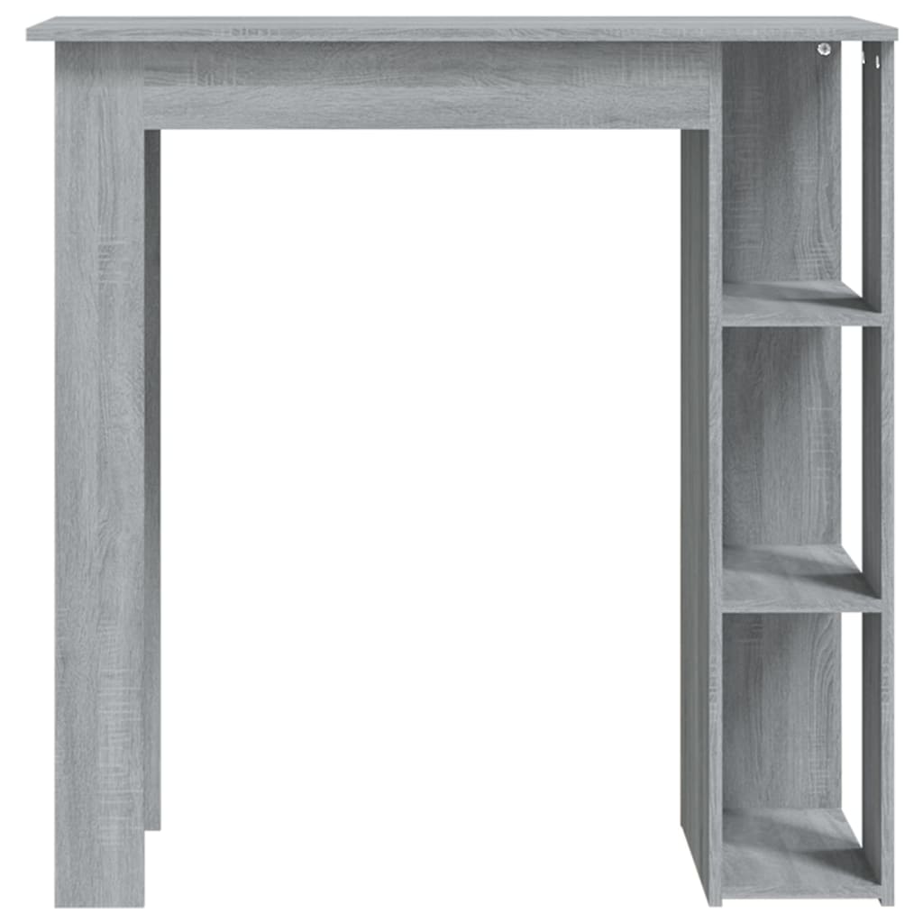 vidaXL Masă de bar cu raft, stejar Sonoma gri, 102x50x103,5 cm, PAL