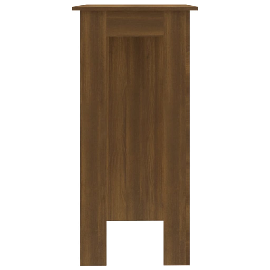 vidaXL Masă de bar cu raft, stejar maro, 102x50x103,5 cm, PAL
