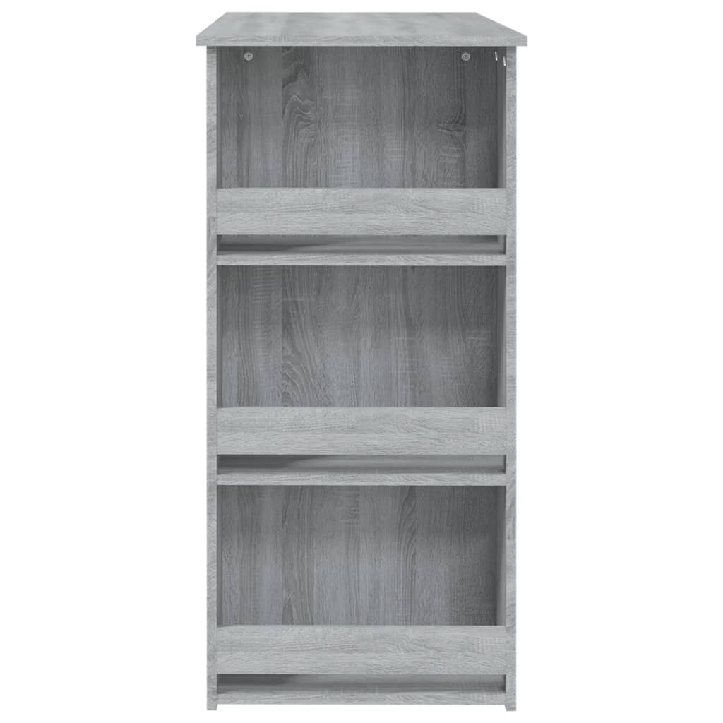 vidaXL Masă de bar cu raft stejar sonoma gri 102x50x103,5 cm PAL vidaXL Masă de bar cu raft stejar sonoma gri 102x50x103,5 cm PAL