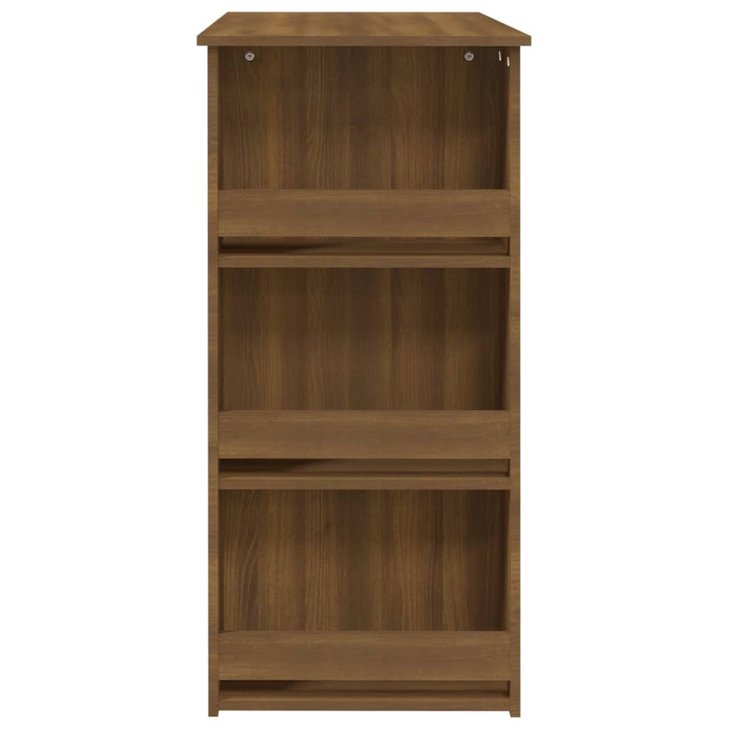 vidaXL Masă de bar cu raft, stejar maro, 102x50x103,5 cm, PAL