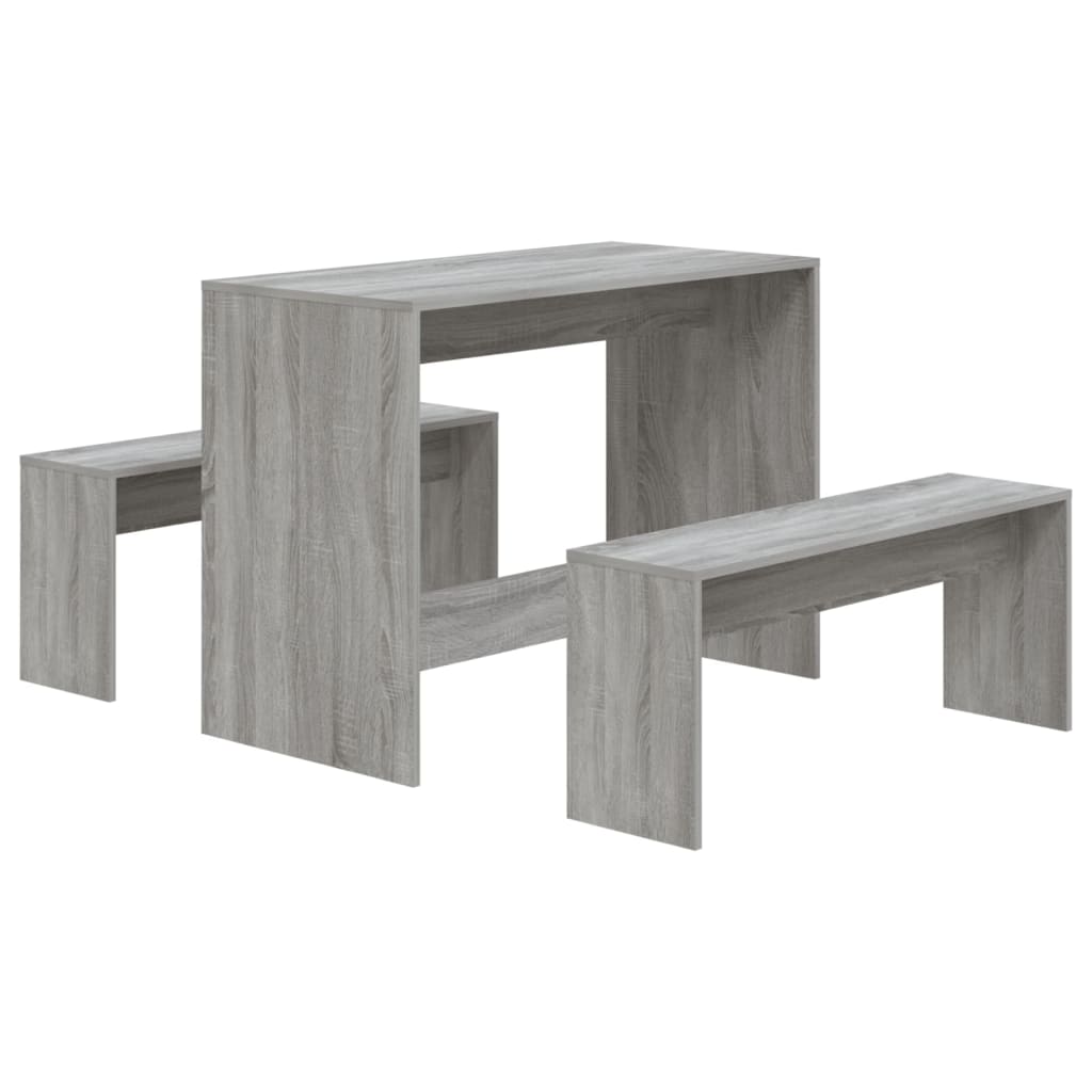 vidaXL Set mobilier de bucătărie, 3 piese, stejar sonoma gri, PAL vidaXL Set mobilier de bucătărie, 3 piese, stejar sonoma gri, PAL
