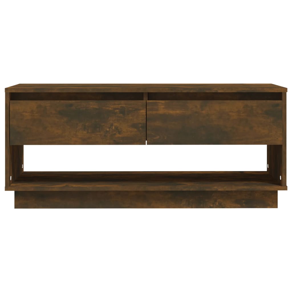 vidaXL Comodă TV, stejar afumat, 102x41x44 cm, PAL vidaXL Comodă TV, stejar afumat, 102x41x44 cm, PAL