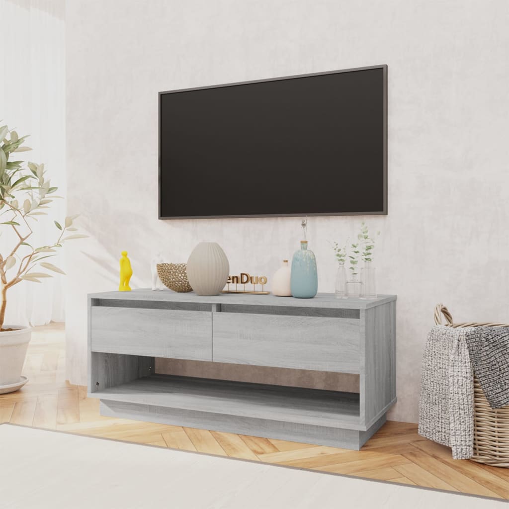 812973 vidaXL TV Cabinet Grey Sonoma 102x41x44 cm Chipboard 812973 vidaXL TV Cabinet Grey Sonoma 102x41x44 cm Chipboard