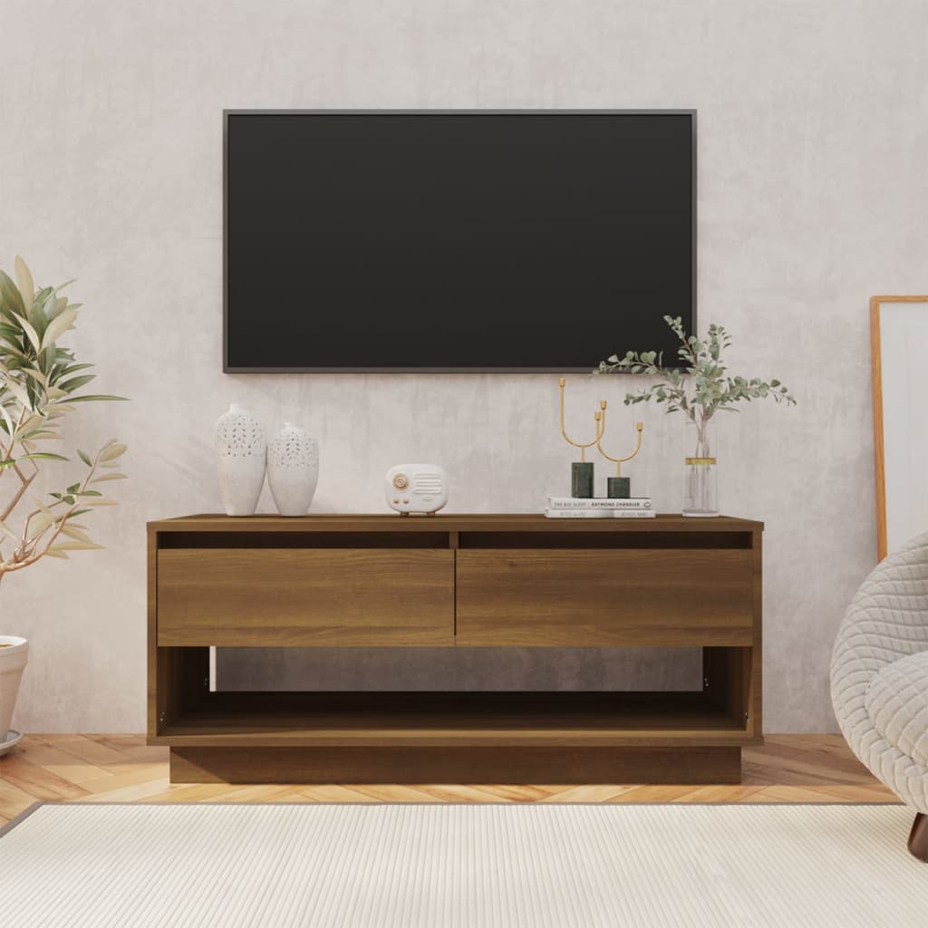 vidaXL Comodă TV, stejar maro, 102x41x44 cm, PAL
