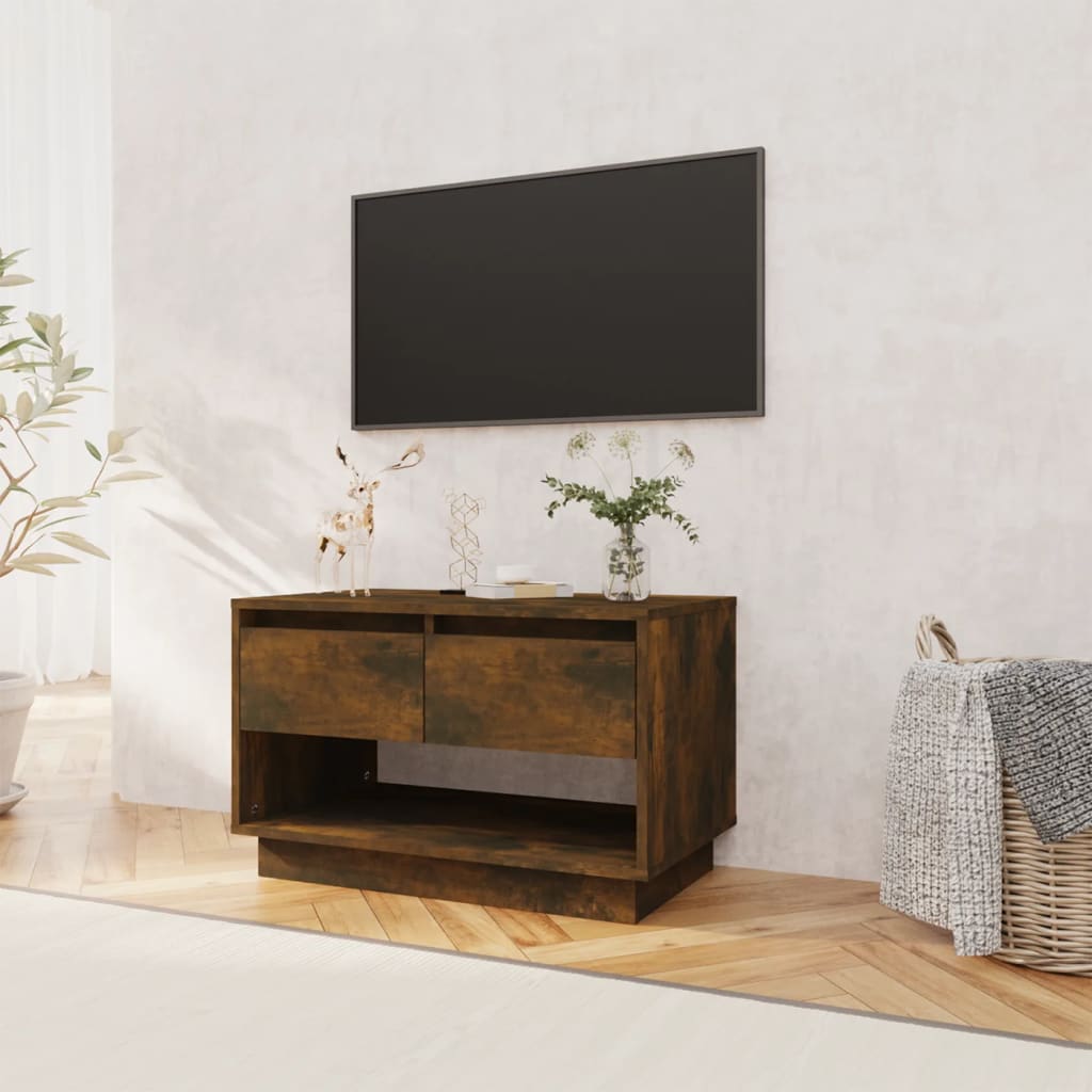 vidaXL Comodă TV, stejar fumuriu, 70x41x44 cm, PAL