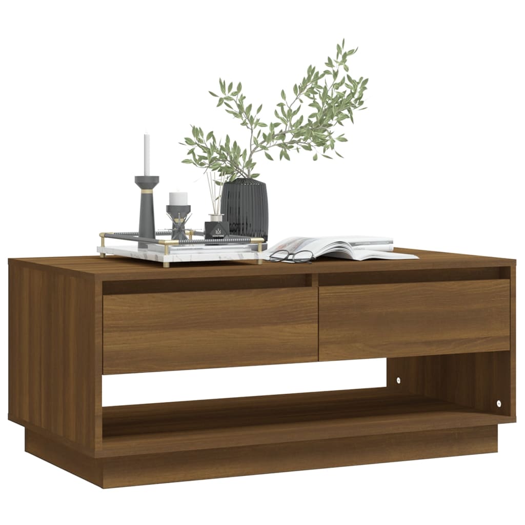 vidaXL Măsuță de cafea, stejar maro, 102,5x55x44 cm, PAL vidaXL Măsuță de cafea, stejar maro, 102,5x55x44 cm, PAL