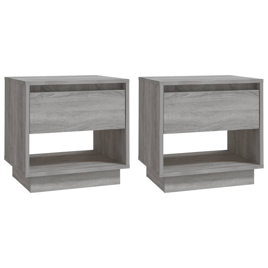 vidaXL Noptiere, stejar gri sonoma, 2 buc., 45x34x44 cm, PAL vidaXL Noptiere, stejar gri sonoma, 2 buc., 45x34x44 cm, PAL