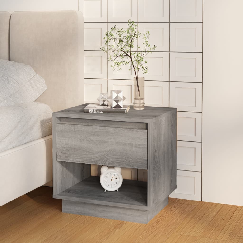 vidaXL Noptiere, stejar gri sonoma, 2 buc., 45x34x44 cm, PAL vidaXL Noptiere, stejar gri sonoma, 2 buc., 45x34x44 cm, PAL