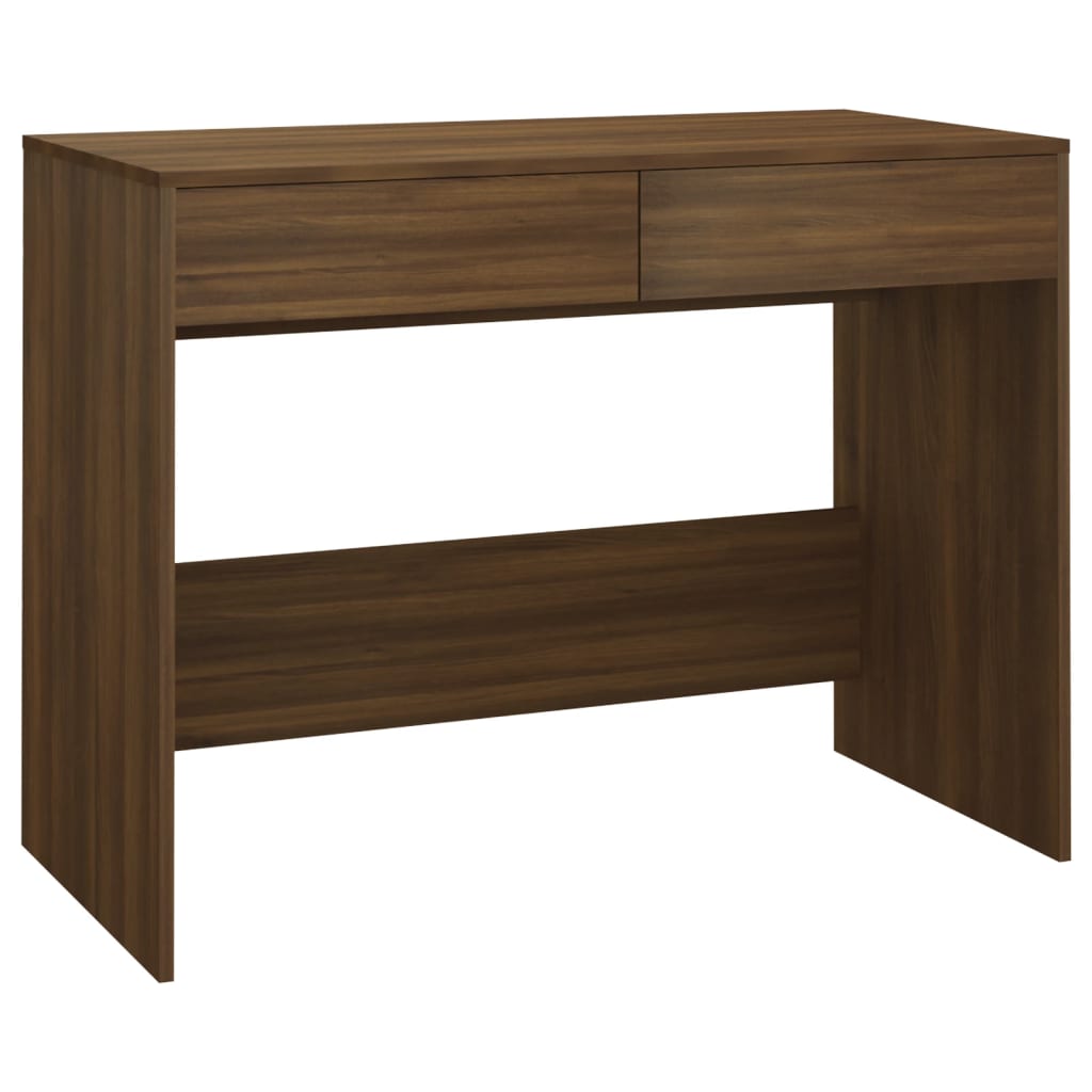 vidaXL Birou, stejar maro, 101x50x76,5 cm, PAL