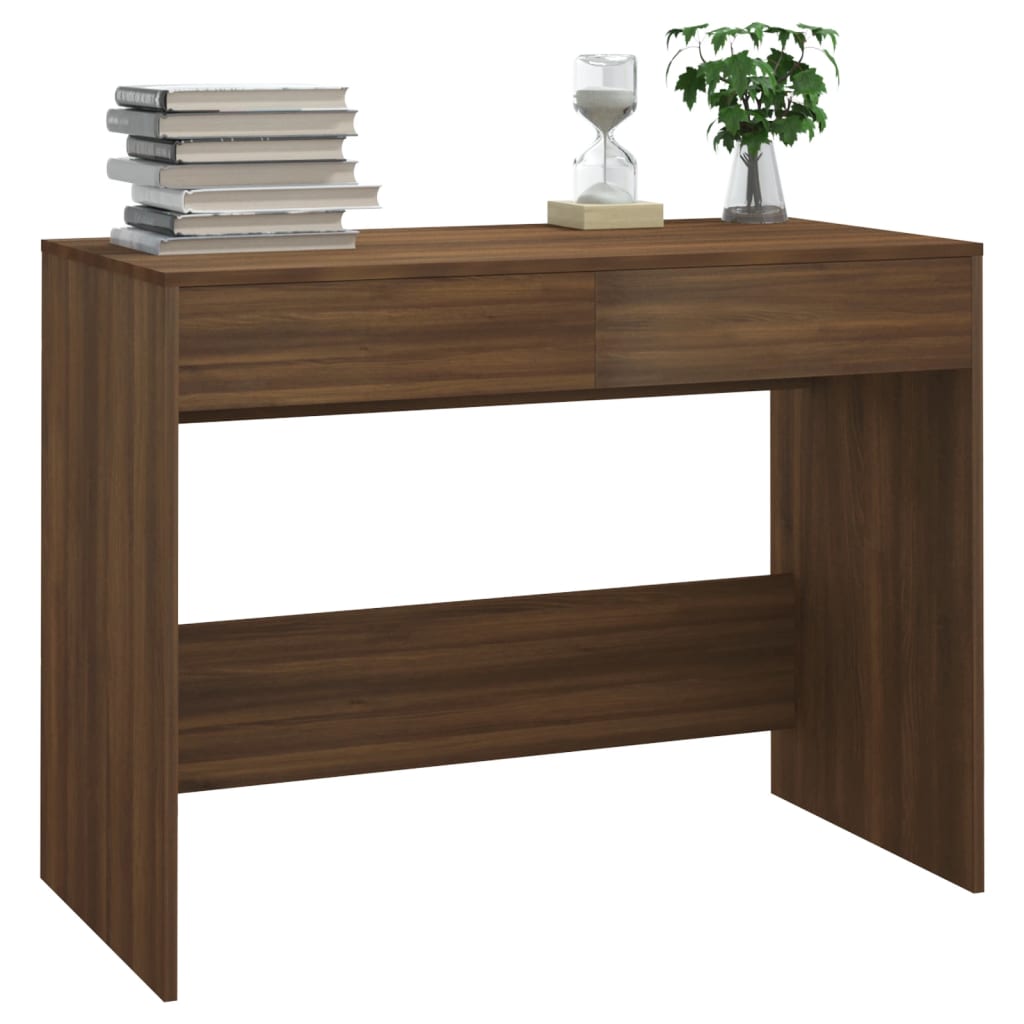 vidaXL Birou, stejar maro, 101x50x76,5 cm, PAL