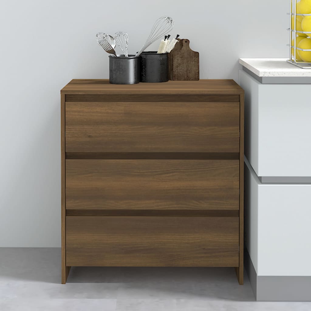 vidaXL Servantă, stejar maro, 70x41x75cm, lemn prelucrat