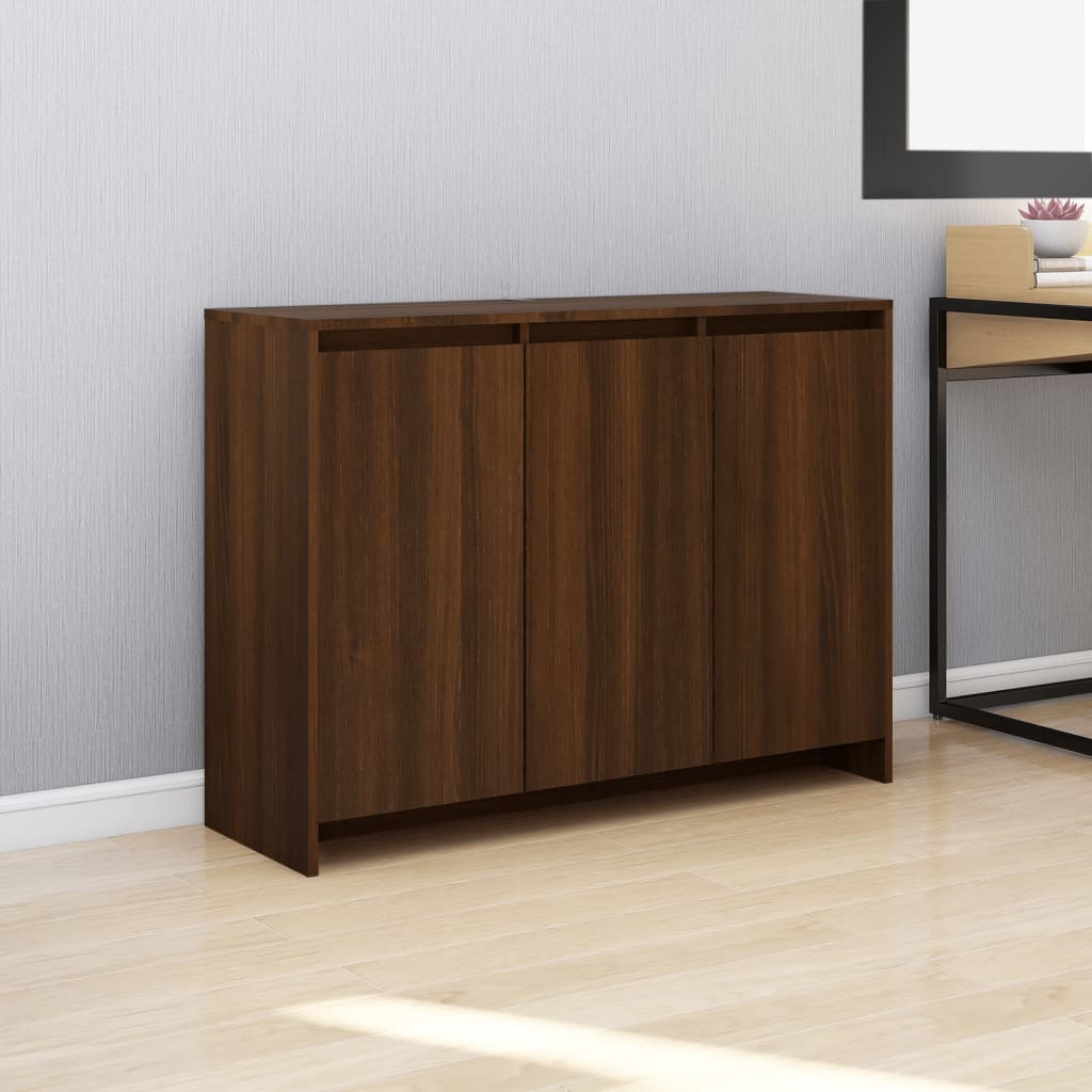 vidaXL Servantă, stejar maro, 102x33x75 cm, lemn prelucrat vidaXL Servantă, stejar maro, 102x33x75 cm, lemn prelucrat