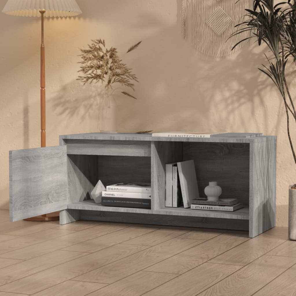 vidaXL Comodă TV, sonoma gri, 90x35x40 cm, PAL vidaXL Comodă TV, sonoma gri, 90x35x40 cm, PAL