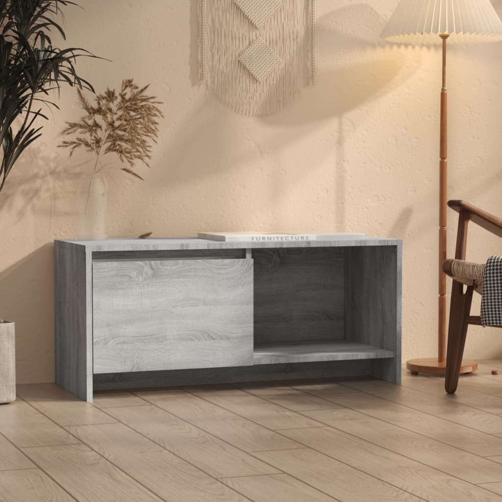 vidaXL Comodă TV, sonoma gri, 90x35x40 cm, PAL vidaXL Comodă TV, sonoma gri, 90x35x40 cm, PAL