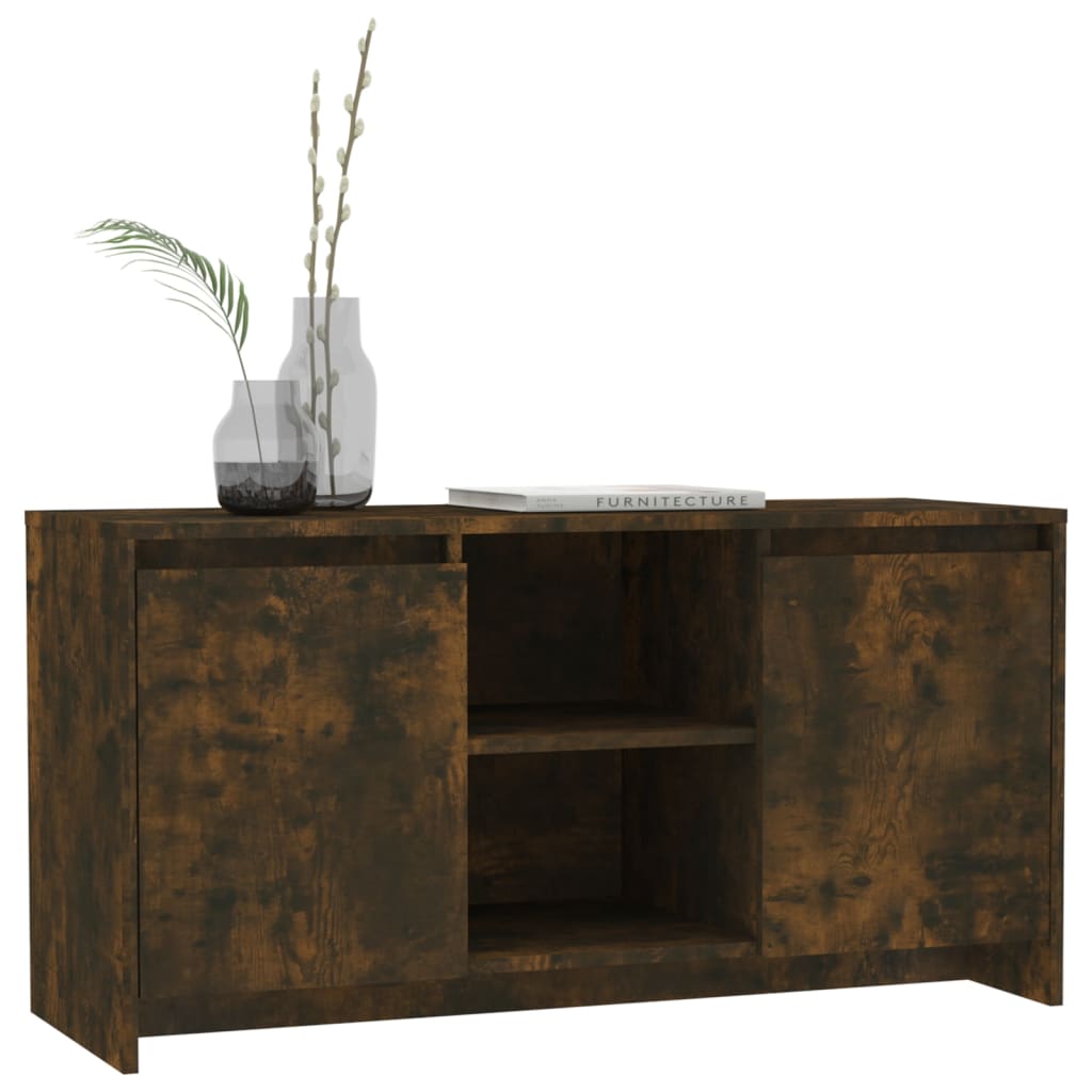 vidaXL Comodă TV, stejar fumuriu, 102x37,5x52,5 cm, lemn prelucrat vidaXL Comodă TV, stejar fumuriu, 102x37,5x52,5 cm, lemn prelucrat