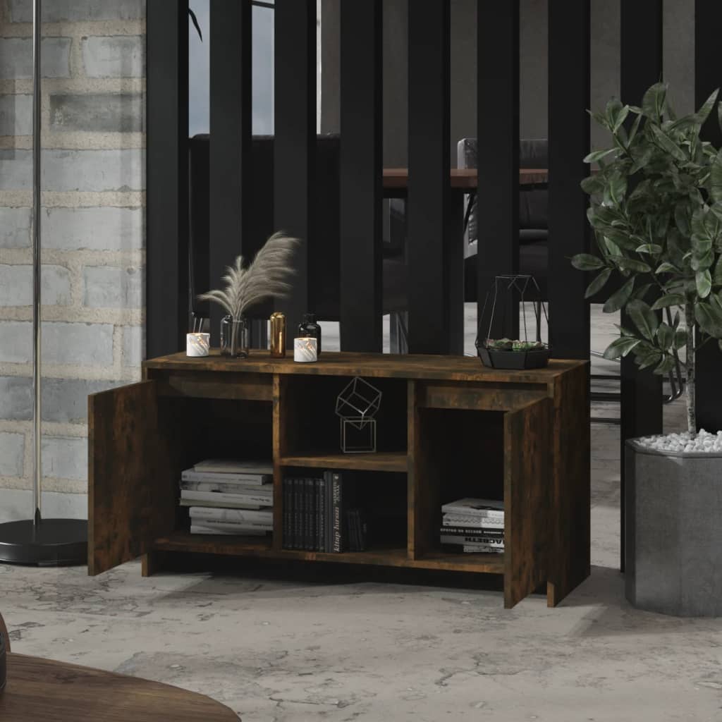 vidaXL Comodă TV, stejar fumuriu, 102x37,5x52,5 cm, lemn prelucrat vidaXL Comodă TV, stejar fumuriu, 102x37,5x52,5 cm, lemn prelucrat