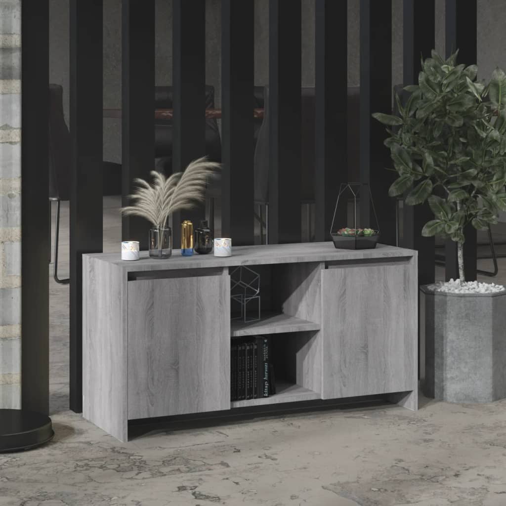 vidaXL Comodă TV, gri sonoma, 102x37,5x52,5 cm, lemn prelucrat vidaXL Comodă TV, gri sonoma, 102x37,5x52,5 cm, lemn prelucrat